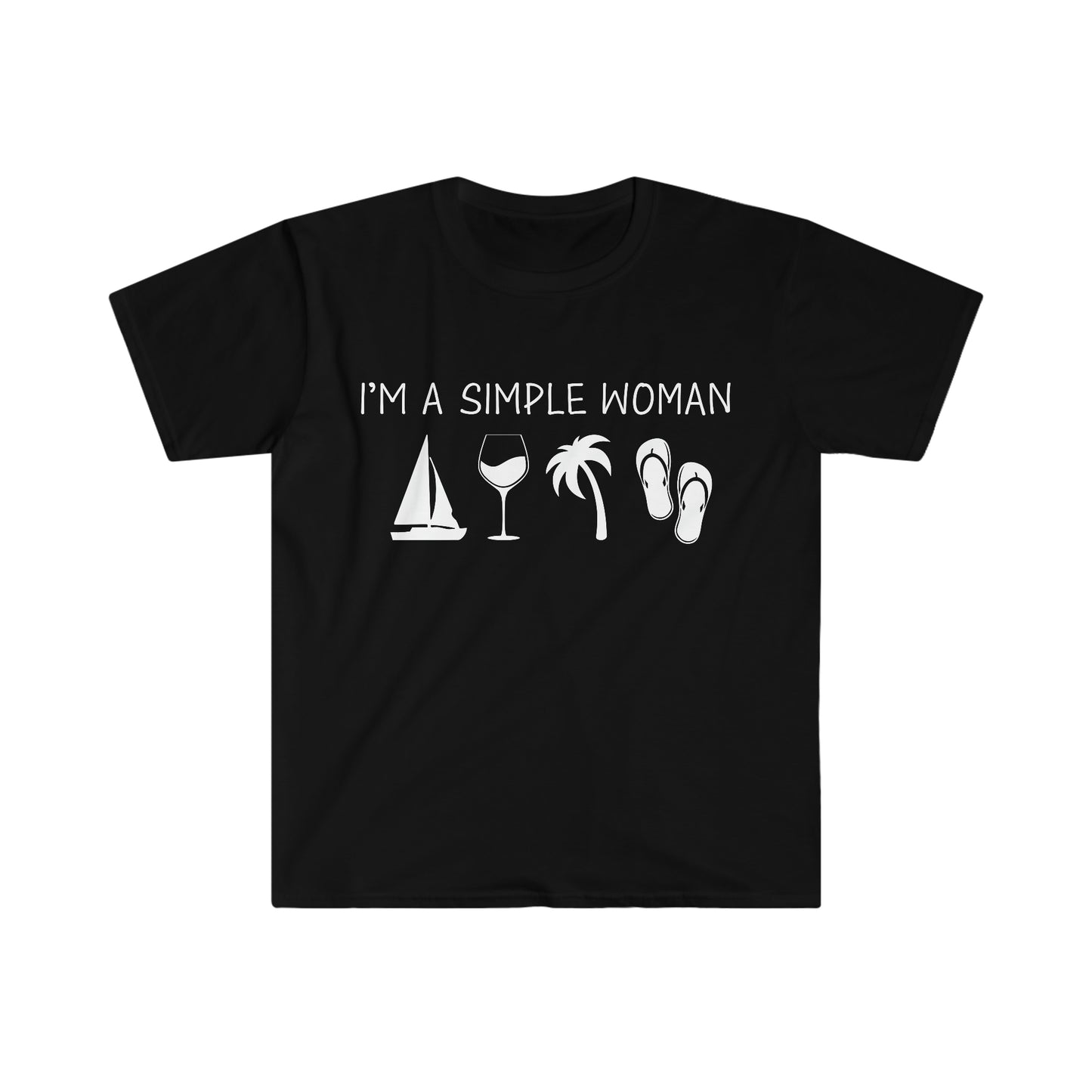 Simple Woman with a Sail Boat