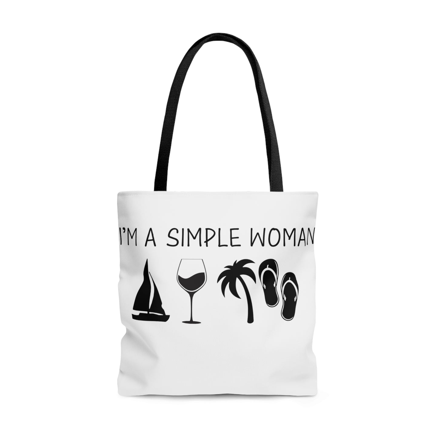 Simple Woman with a Sail Boat Tote Bag