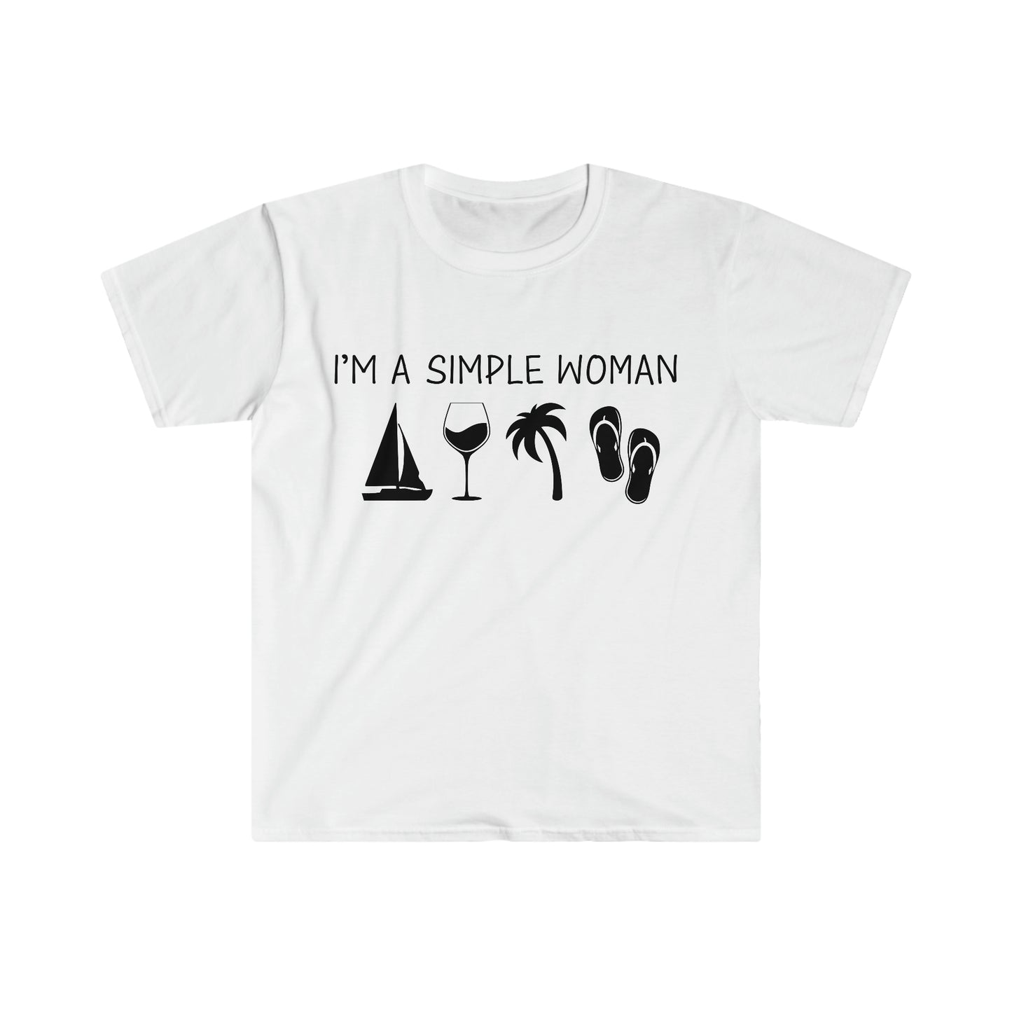 Simple Woman with a Sail Boat